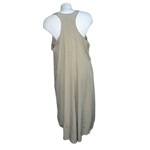 Halara NWT Breezeful Racerback Tank Casual Midi Dress Pockets Sz XL Womens Beige - Picture 10 of 14